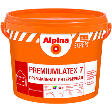 Premiumlatex 7 база1 10л Alpina краска ВД для внутренних работ EXPERT 